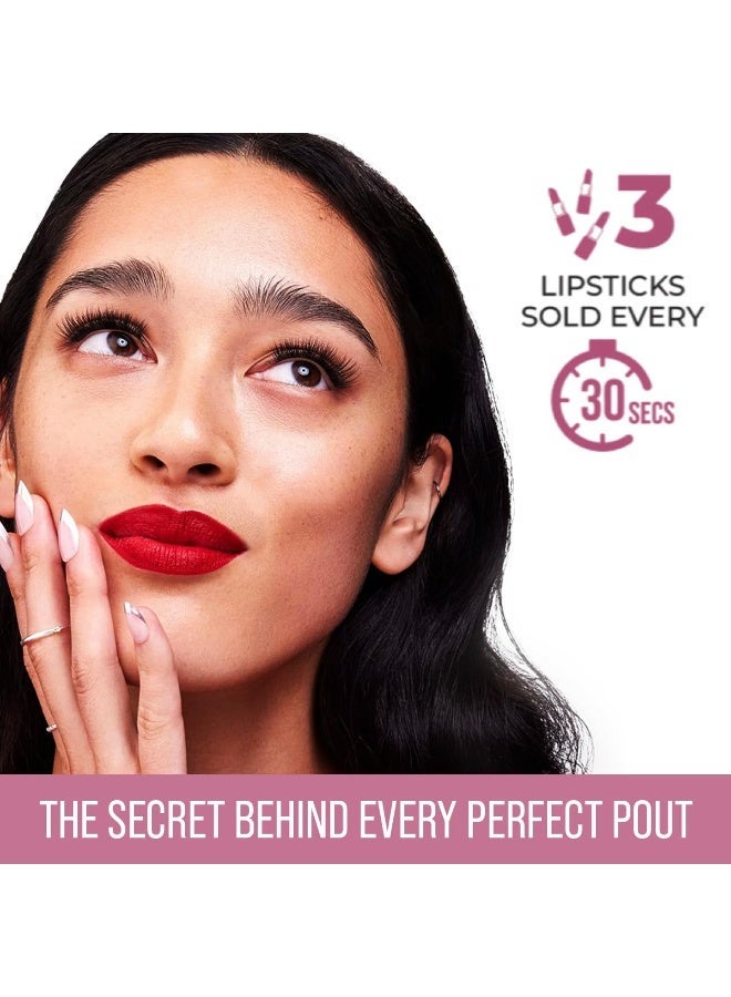 INSIGHT 24 Hrs Non-Transfer Matte Lipstick | Lightweight, Highly Pigmented, Long Wear | Kiss Proof & Smudge Proof | With Vitamin E & Jojoba Oil | Vegan, Toxin Free |Shade - 19 How Are You (3g) - Image 2